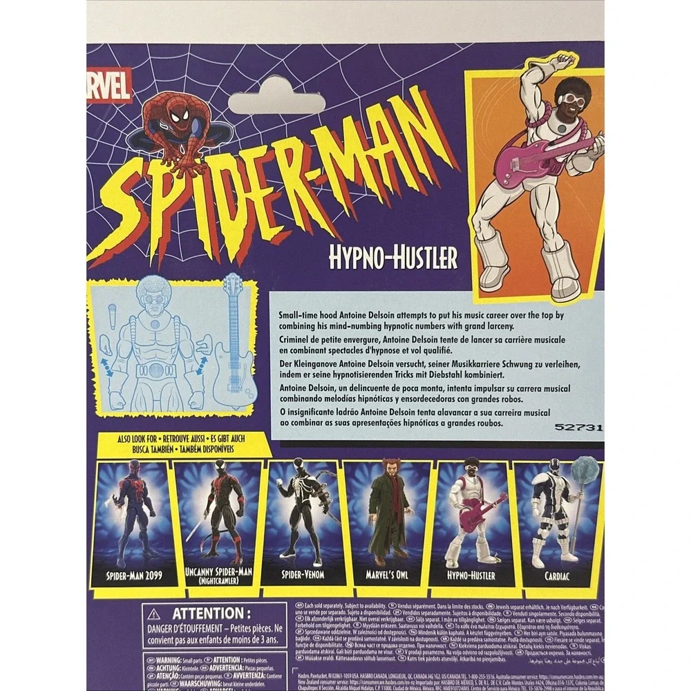 Spider-Man Marvel Legends Retro Cardback Hypno-Hustler Action Figure New